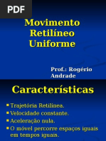 1o Ano Aula2 Movimento Retilineo Uniforme