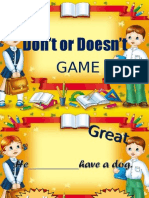 Dont or Doesnt Game