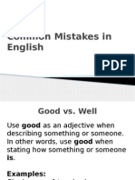 Common Mistakes in English