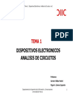 Tema 1. Dispositivos Electronicos Analisis de Circuitos