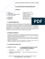 SYLLABUS FINANZAS PRIVADAS