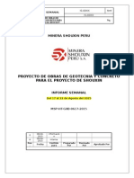 Informe semanal obras geotecnia concreto