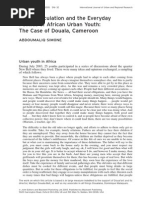 A. Simone, Urban Circulation and the Everyday Politics of African Urban Youth, The Case of Douala, Cameroon, International_Journal_of_Urban_and_Regional_Research, Volume 29.3, 2005