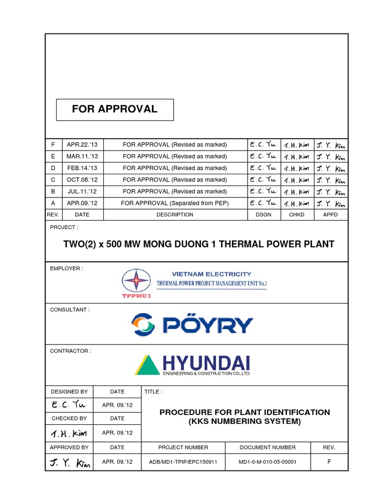 Procedure For Plant Identification (KKS Numbering System) | PDF ...