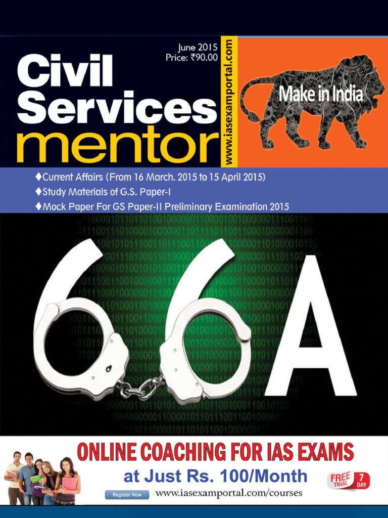 Civil Services Mentor June 2015 | PDF | Judiciary (System Of Justice)