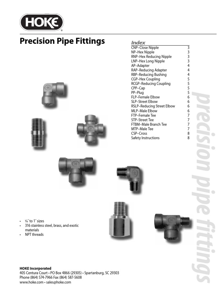 Hoke Pipe Fittings With Abbreviations PDF Pipe (Fluid Conveyance