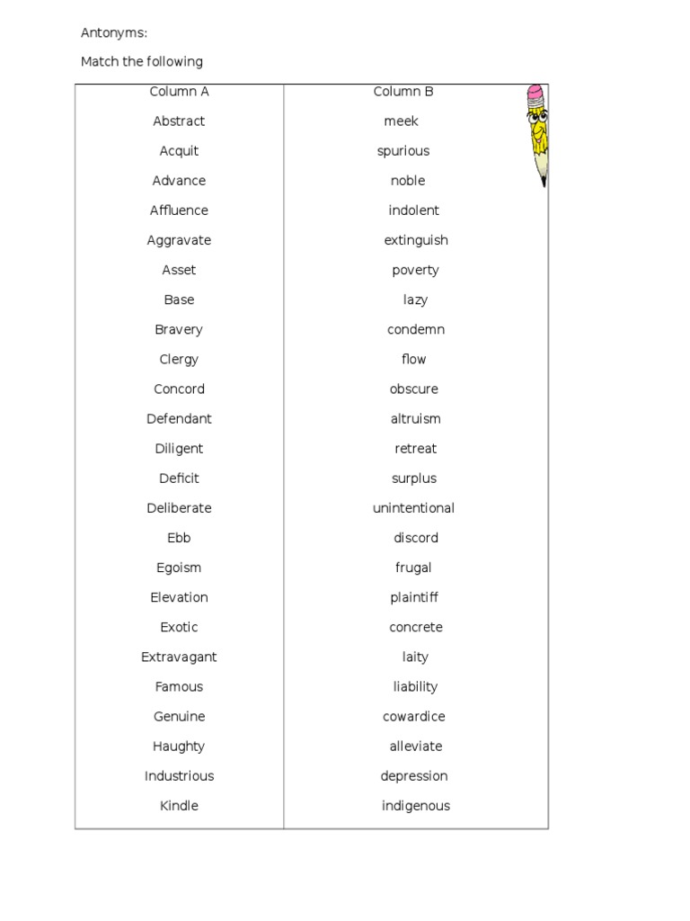Antonyms