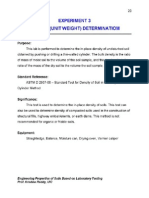 Unit Weight of Soil and Soil Aggregate Materials