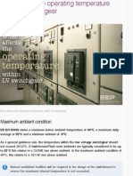 Operating Temperature Within LV Switchgear - EEP