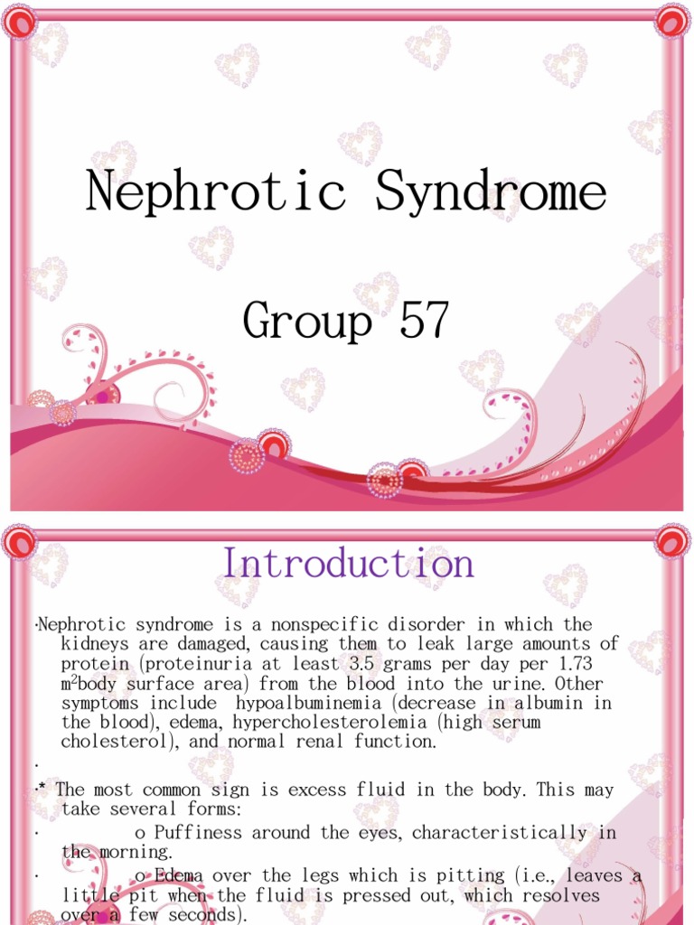 Nephrotic syndrome case study scribd picture
