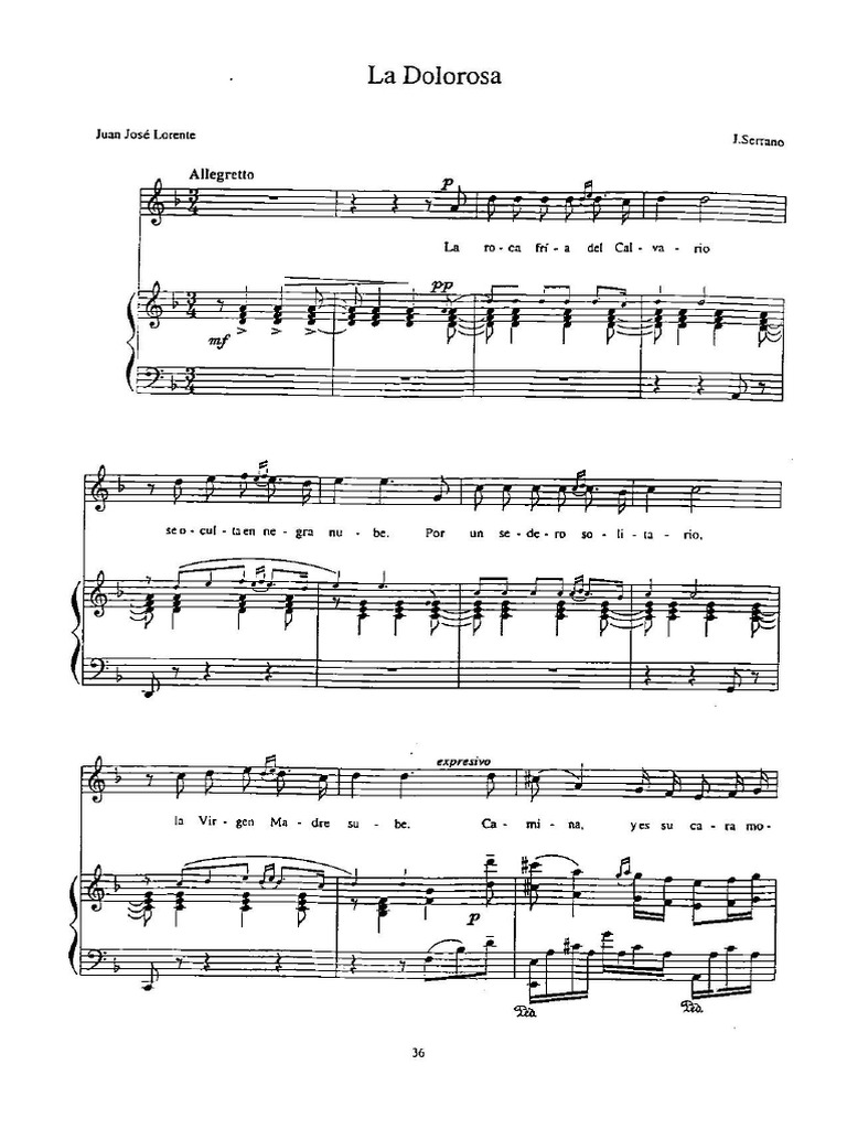 La Roca Fria Del Calvario Partitura | PDF
