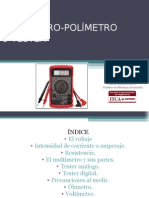 Multímetro-polímetro: mediciones básicas de voltaje, corriente y resistencia