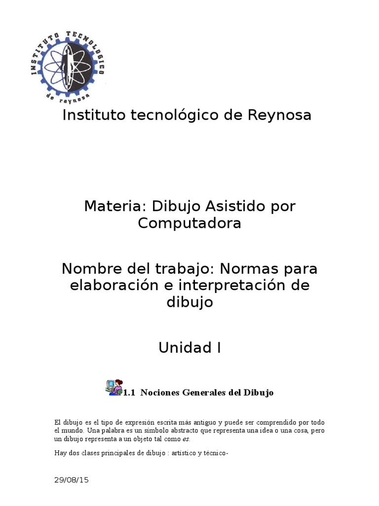 Normas para Elaboración e Interpretación de Dibujo | PDF | Dibujo ...
