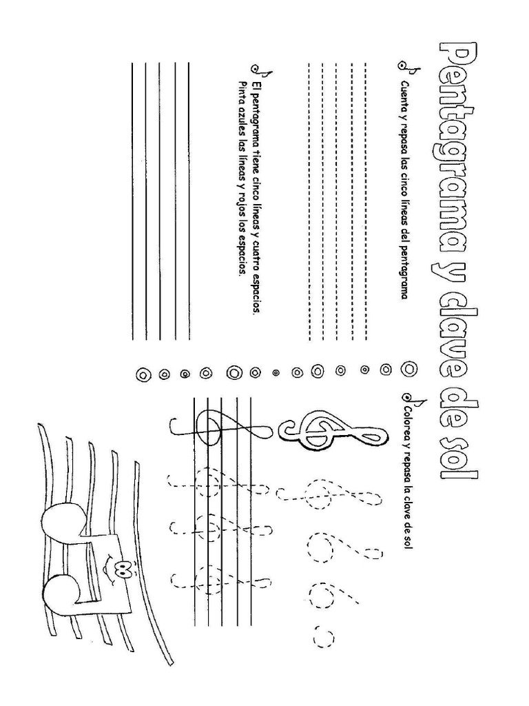 Ejercicios de Ritmo y Notas Musicales | PDF | Ritmo | Clave