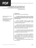 La Gestión Del Conocimiento en Un Hospital Universitario Del Siglo XXI