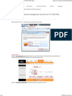 How to Disable Remote Management Function for TP-LINK ADSL Modem Router - Welcome to TP-LINK