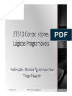 ET54D Controladores Lógicos Programáveis: Professores: Mariana Aguiar Furucho e Thiago Passarim