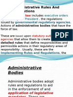 Administrative Rules and Regulations
