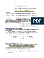 Equações de 2º Grau