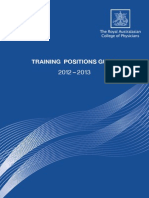 2012-2013 RACP Training Positions Guide