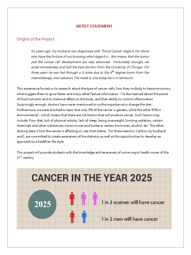 Cancer Awareness and Prevention Project | PDF | Centers For Disease ...