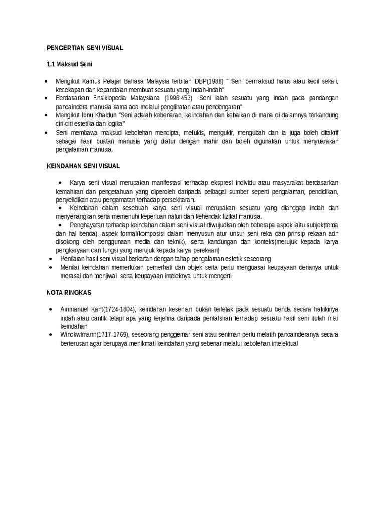 Pengertian Seni Visual Pdf