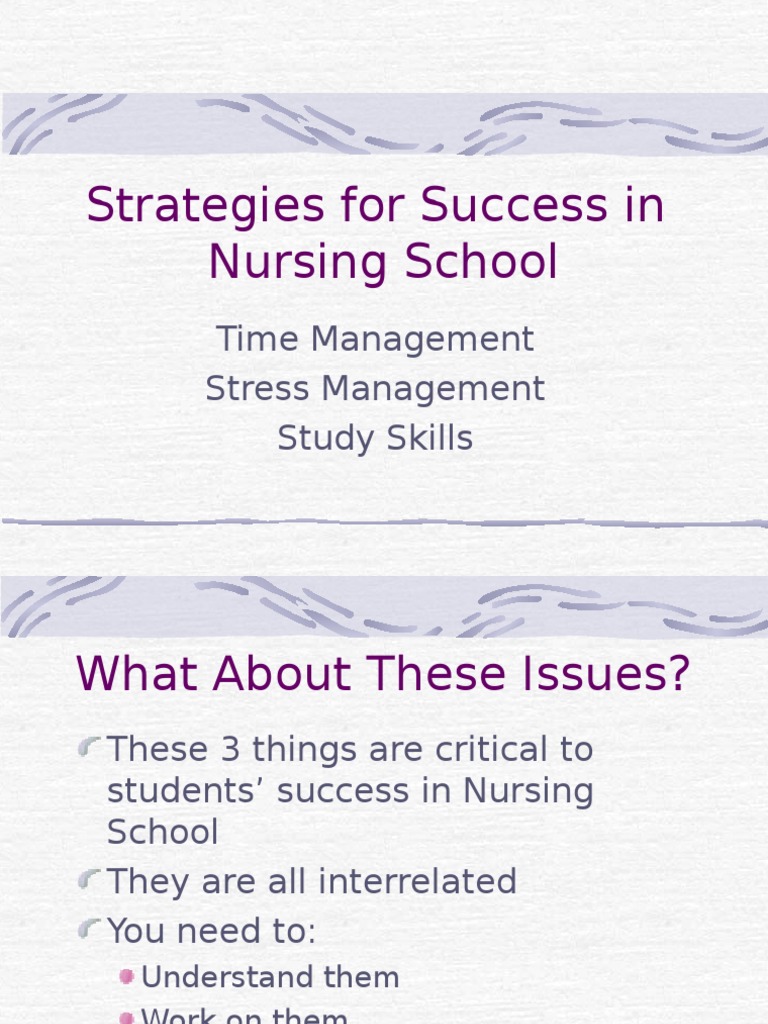 Strategies For Success in Nursing School: Time Management Stress ...