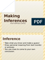 Making Inferences: and Purpose (Ciaos)