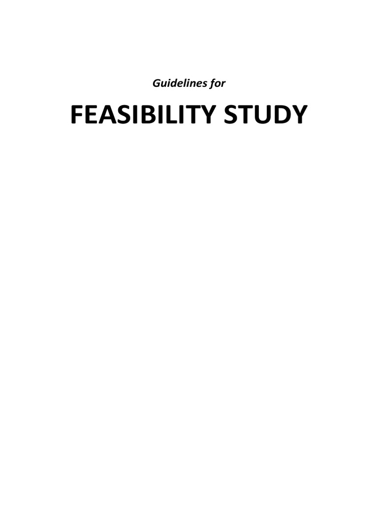 Feasibility Study Guidelines for Facilities | PDF | Feasibility Study ...