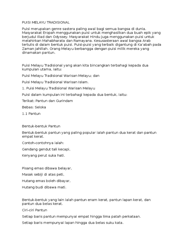Puisi Melayu Tradisional