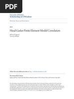 Head Gasket Finite Element Model Correlation