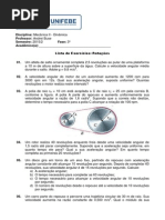 Lista Sobre Rotações