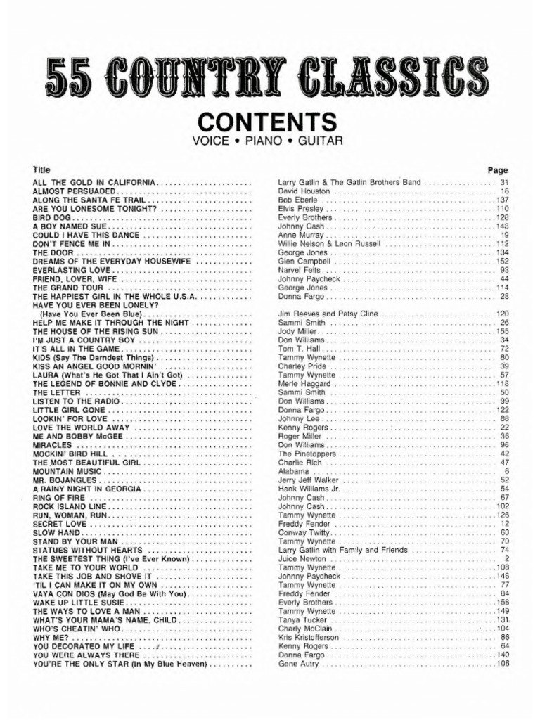 55 Country Classics (PVG) | PDF