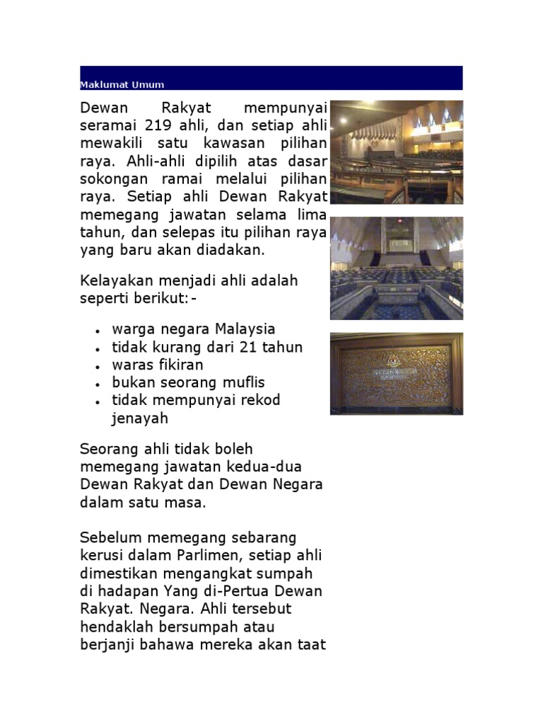 Dewan Rakyat Pdf