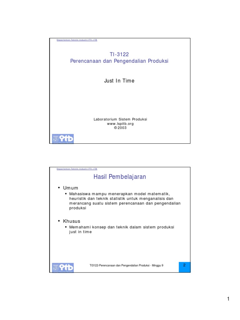 9) Just in Time | PDF