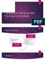 Pengertian Psikologi Dan Psikologi Komunikasi PDF