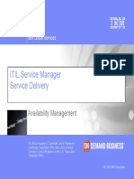 ITIL Service Manager Service Delivery: Availability Management