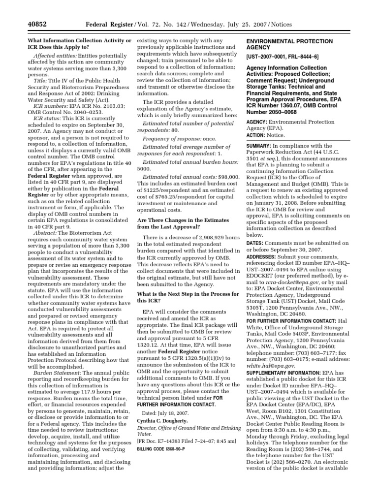 Notice: Agency Information Collection Activities Proposals, Submissions ...