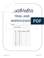 Trial and Improvement Exam Questions