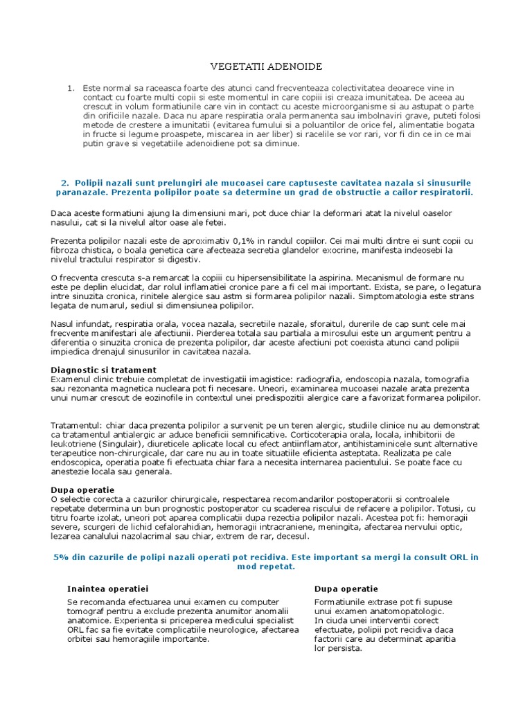 Vegetatii Adenoide