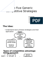 Five Generic Competitive Strategies Presentation