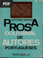 SÉRGIO, Antonio - Prosa Doutrinal de Autores Portugueses