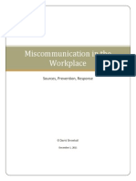 Miscommunication in the Workplace