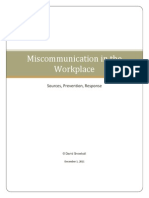Miscommunication in The Workplace