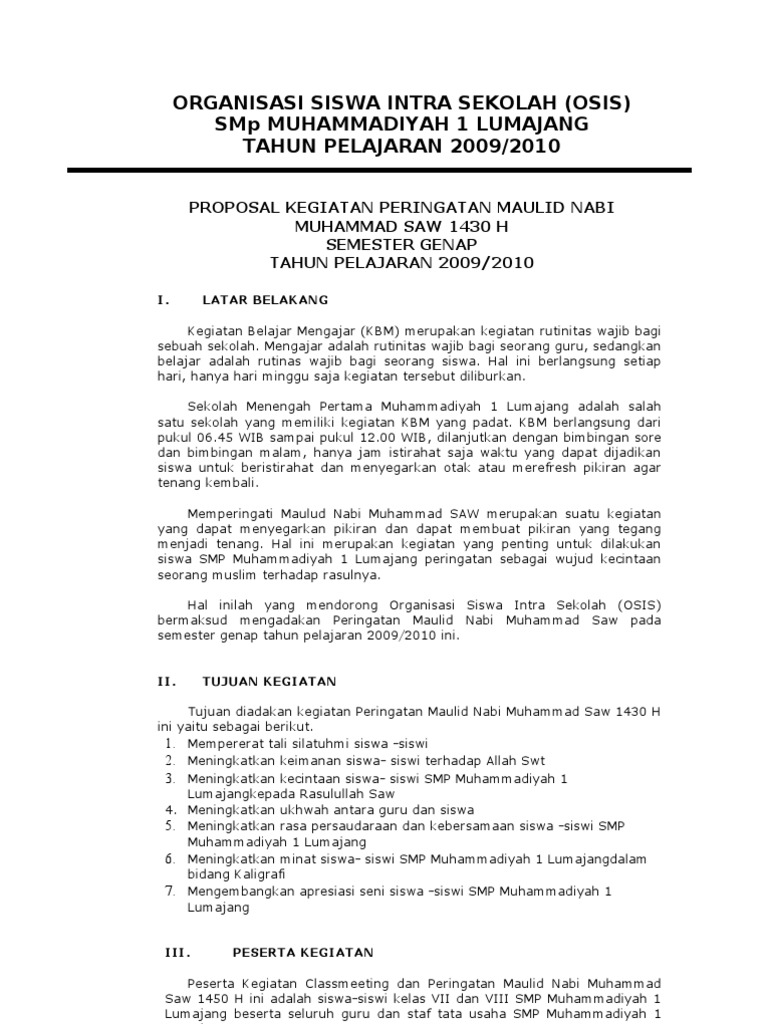 proposal kegiatan classmeeting