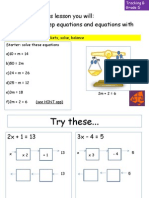 By The End of This Lesson You Will: - Solve 2 Step Equations and Equations With Brackets