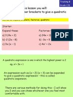 Expanding Brackets 1