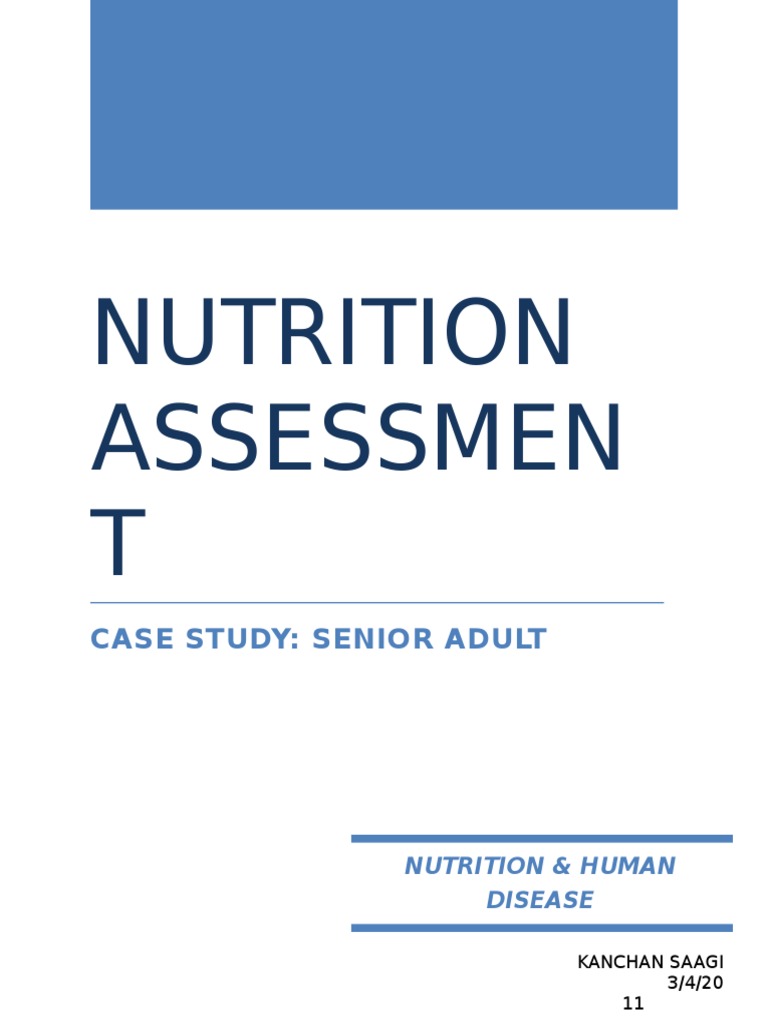 CASE STUDY Senior Citizen | PDF | Nutrition | Diet & Nutrition