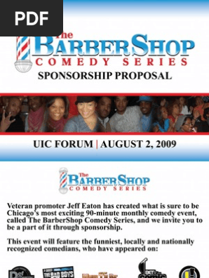 Barbershop Comedy Show Proposal