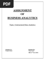 Assignment On Business Analytics